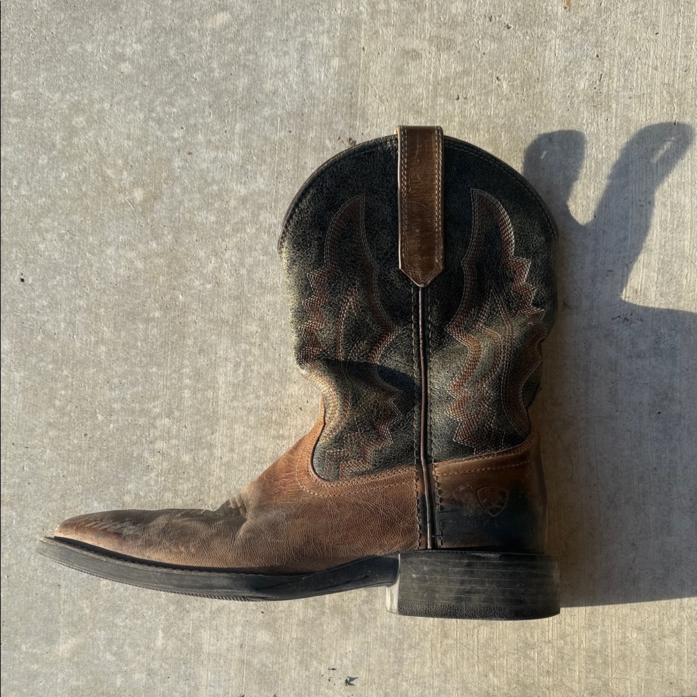 Brown and Black Western Boots